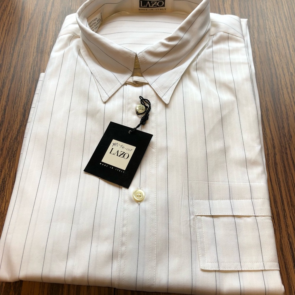 NWT Lazo Italian Mens Dress Shirt.